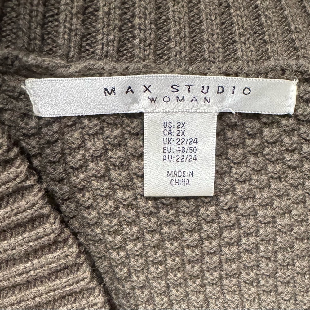 Max Studio Open Front Cardigan Women’s Size 2XL Green - Picture 3 of 10
